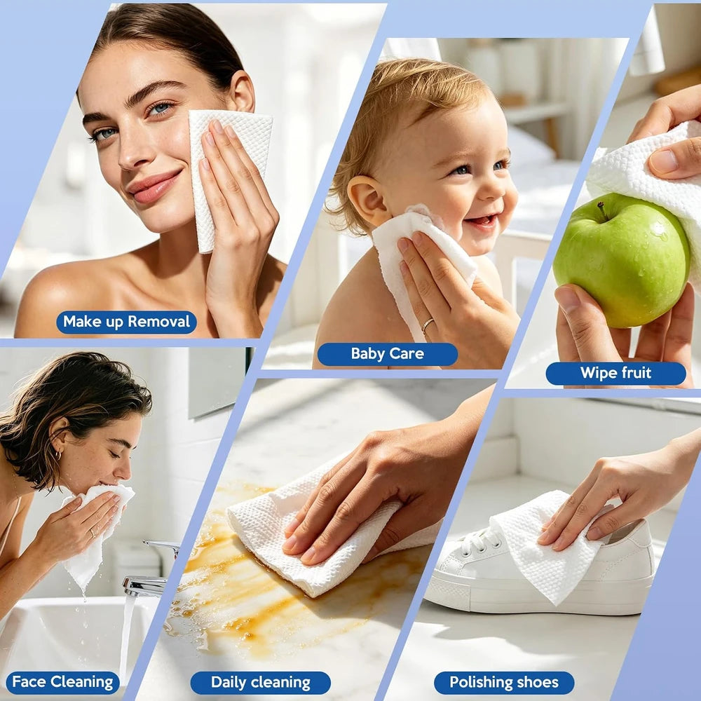 Disposable Cotton Face Towels
