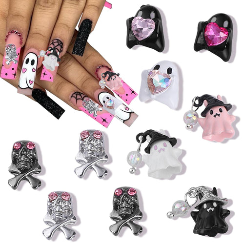 10-Piece Halloween Nail Charms