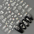 2-Piece 5D Skull Nail Stickers